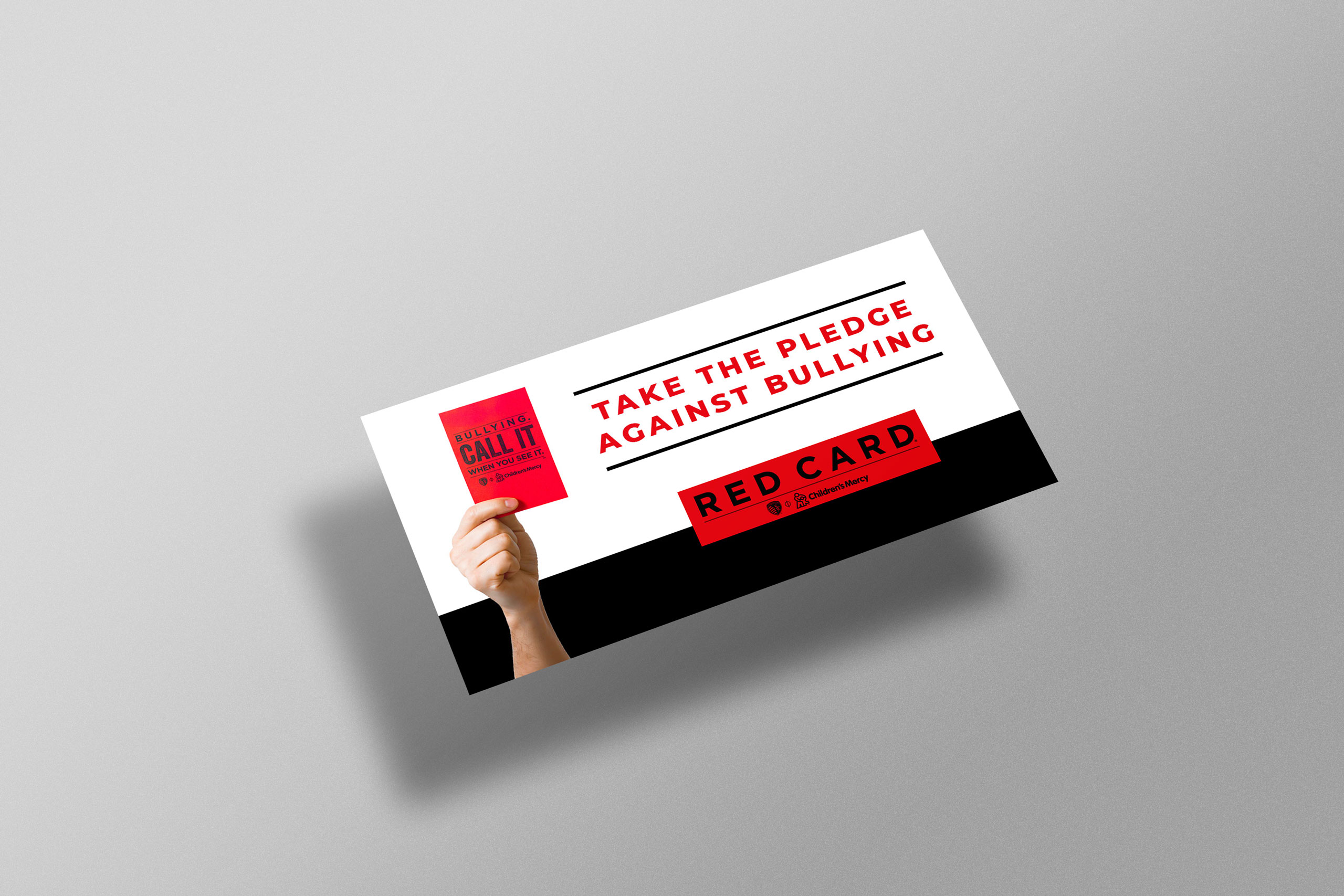 Red Card design against bullying