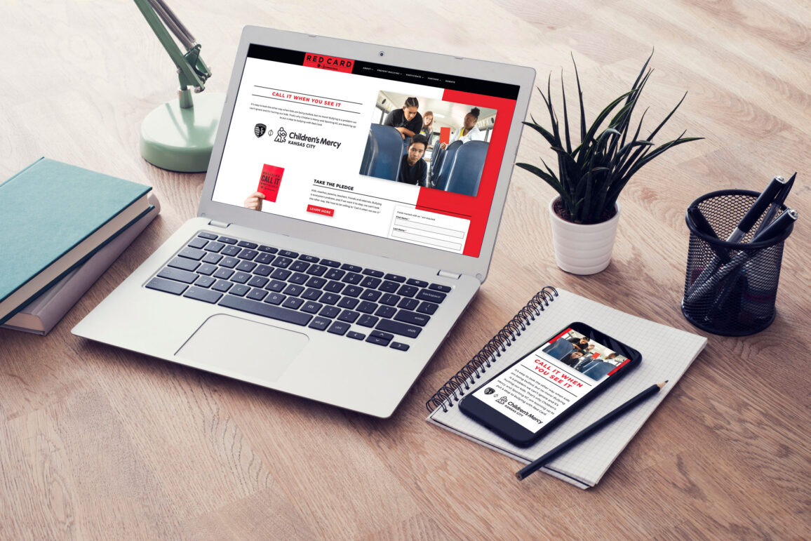 Laptop view of Red Card's website