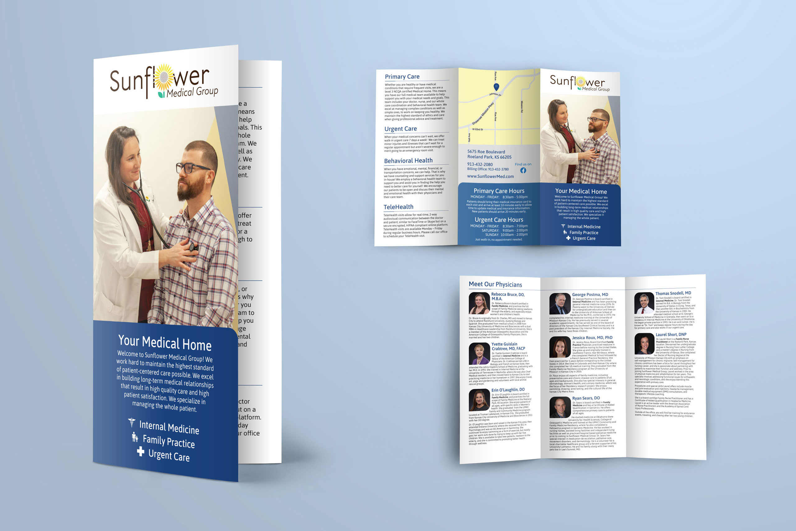 Infographic brochure of Sunflower Medical Group