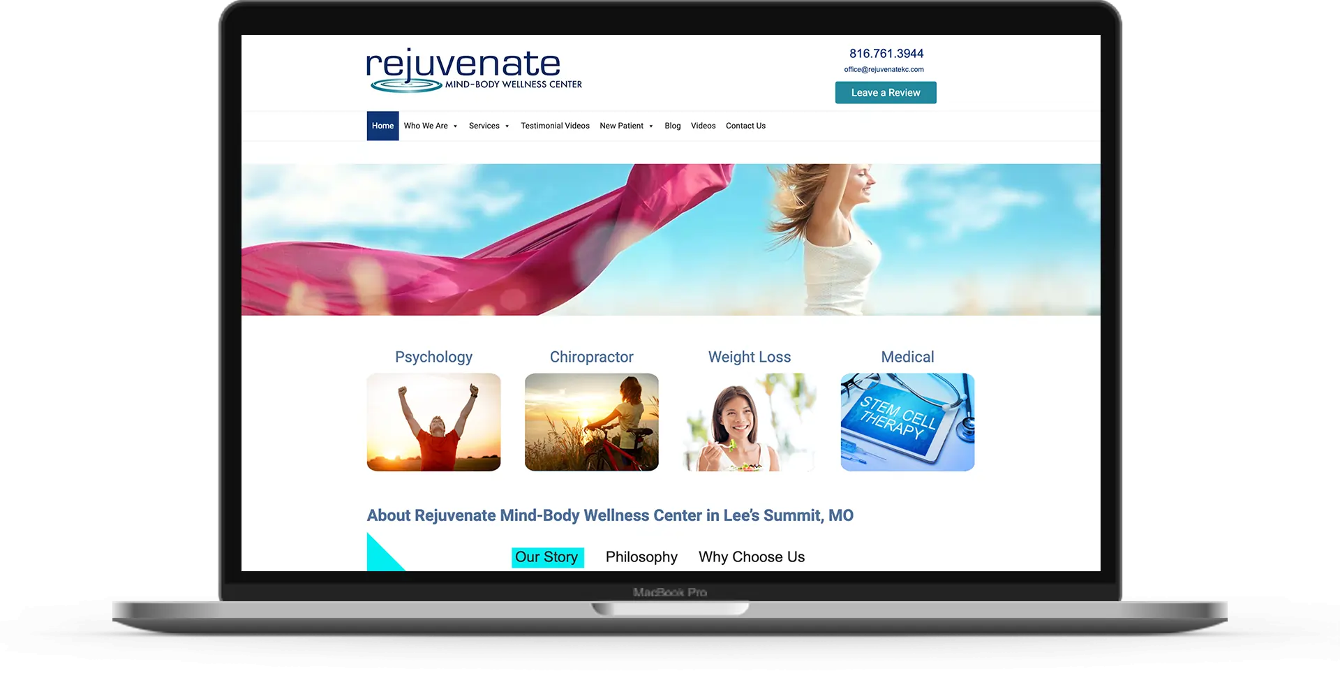 Rejuvenate-before-laptop Laptop view of Rejuvenate's website