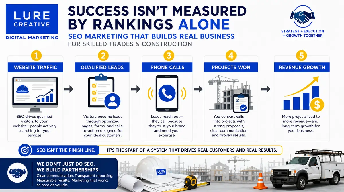 build SEO rankings for skilled trades and construction businesses from Lure Creative Digital Marketing
