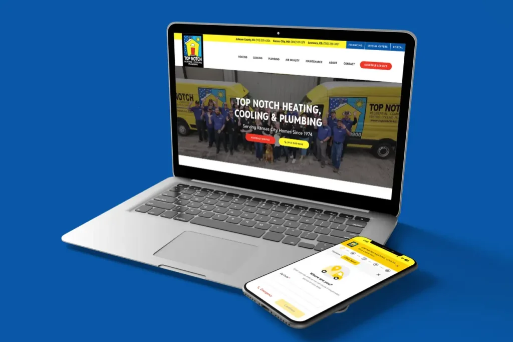 Lure Creative case study about Top Notch Heating, Cooling & Plumbing marketing strategy
