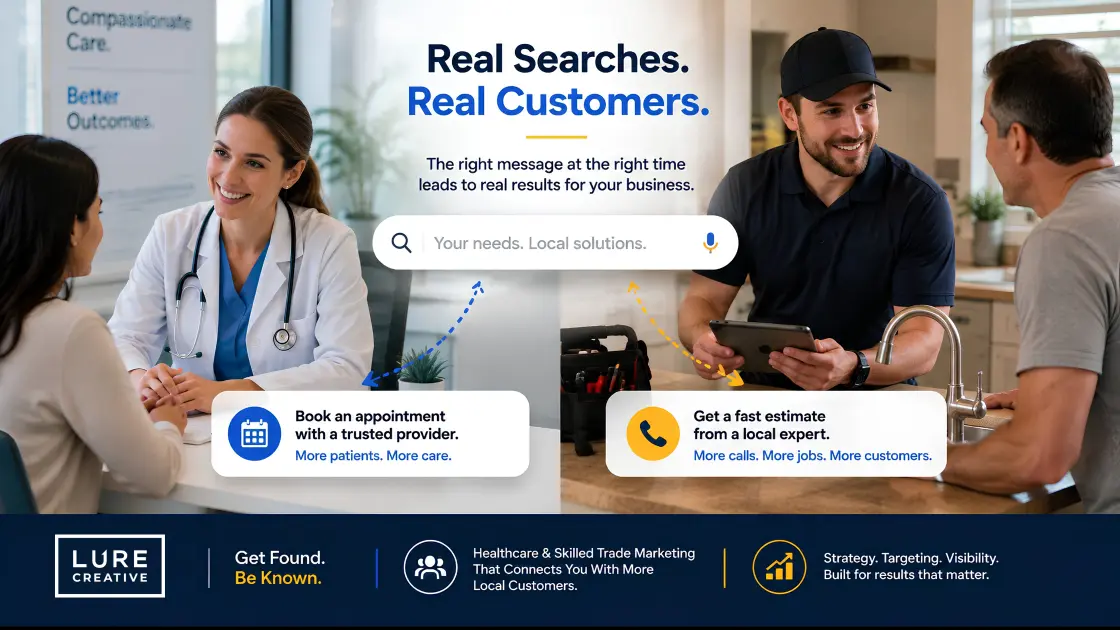 real searches real customers Lure Creative digital marketing